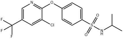 4-([3-CHLORO-5-(TRIFLUOROMETHYL)-2-PYRIDINYL]OXY)-N-ISOPROPYLBENZENESULFONAMIDE Struktur