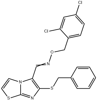 6-(BENZYLSULFANYL)IMIDAZO[2,1-B][1,3]THIAZOLE-5-CARBALDEHYDE O-(2,4-DICHLOROBENZYL)OXIME Struktur