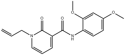 1-ALLYL-N-(2,4-DIMETHOXYPHENYL)-2-OXO-1,2-DIHYDRO-3-PYRIDINECARBOXAMIDE Struktur