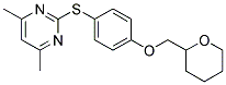 4,6-DIMETHYL-2-[[4-[(2-TETRAHYDROPYRANYLMETHYL)OXY]PHENYL]THIO]PYRIMIDINE Struktur