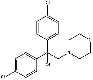 1,1-BIS(4-CHLOROPHENYL)-2-MORPHOLINO-1-ETHANOL Struktur