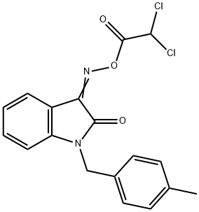 3-([(2,2-DICHLOROACETYL)OXY]IMINO)-1-(4-METHYLBENZYL)-1,3-DIHYDRO-2H-INDOL-2-ONE Struktur