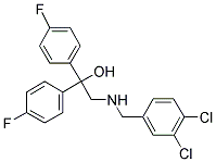 2-[(3,4-DICHLOROBENZYL)AMINO]-1,1-BIS(4-FLUOROPHENYL)-1-ETHANOL Struktur