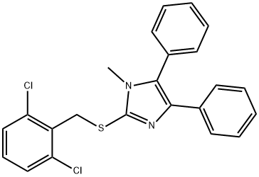 2,6-DICHLOROBENZYL 1-METHYL-4,5-DIPHENYL-1H-IMIDAZOL-2-YL SULFIDE Struktur