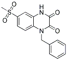 1-BENZYL-6-(METHYLSULPHONYL)-2,3(1H,4H)-QUINOXALINEDIONE Struktur