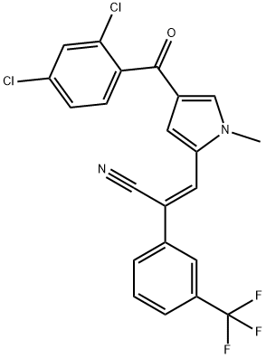 3-[4-(2,4-DICHLOROBENZOYL)-1-METHYL-1H-PYRROL-2-YL]-2-[3-(TRIFLUOROMETHYL)PHENYL]ACRYLONITRILE Struktur