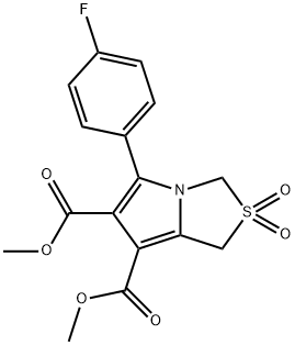 DIMETHYL 5-(4-FLUOROPHENYL)-2,2-DIOXO-2,3-DIHYDRO-1H-2LAMBDA6-PYRROLO[1,2-C][1,3]THIAZOLE-6,7-DICARBOXYLATE Struktur