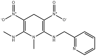 N-METHYL-N-(1-METHYL-3,5-DINITRO-6-[(2-PYRIDINYLMETHYL)AMINO]-1,4-DIHYDRO-2-PYRIDINYL)AMINE Struktur