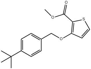 METHYL 3-([4-(TERT-BUTYL)BENZYL]OXY)-2-THIOPHENECARBOXYLATE Struktur