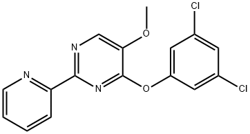 4-(3,5-DICHLOROPHENOXY)-2-(2-PYRIDINYL)-5-PYRIMIDINYL METHYL ETHER Struktur