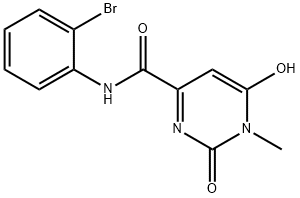 N-(2-BROMOPHENYL)-6-HYDROXY-1-METHYL-2-OXO-1,2-DIHYDRO-4-PYRIMIDINECARBOXAMIDE Struktur