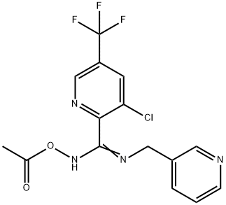 N'-(ACETYLOXY)-3-CHLORO-N-(3-PYRIDINYLMETHYL)-5-(TRIFLUOROMETHYL)-2-PYRIDINECARBOXIMIDAMIDE Struktur