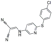 (((6-(4-CHLOROPHENYLTHIO)-3-PYRIDYL)AMINO)METHYLENE)METHANE-1,1-DICARBONITRILE Struktur