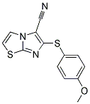 6-[(4-METHOXYPHENYL)SULFANYL]IMIDAZO[2,1-B][1,3]THIAZOLE-5-CARBONITRILE Struktur