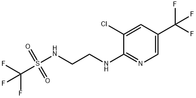 N-(2-([3-CHLORO-5-(TRIFLUOROMETHYL)-2-PYRIDINYL]AMINO)ETHYL)(TRIFLUORO)METHANESULFONAMIDE Struktur