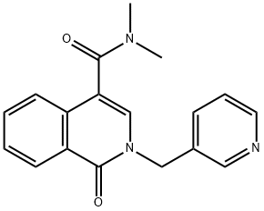 N,N-DIMETHYL-1-OXO-2-(3-PYRIDINYLMETHYL)-1,2-DIHYDRO-4-ISOQUINOLINECARBOXAMIDE Struktur