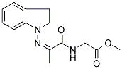 2-[2-[[(2,3-DIHYDRO-INDOL-1-YL)IMINO]PROPANOYL]AMINO]ACETIC ACID, METHYL ESTER Struktur