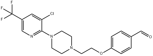 4-(2-(4-[3-CHLORO-5-(TRIFLUOROMETHYL)-2-PYRIDINYL]PIPERAZINO)ETHOXY)BENZENECARBALDEHYDE Struktur