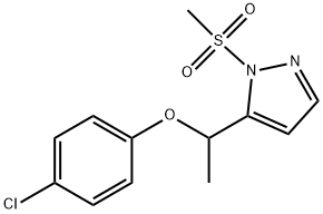 4-CHLOROPHENYL 1-[1-(METHYLSULFONYL)-1H-PYRAZOL-5-YL]ETHYL ETHER Struktur