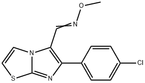 6-(4-CHLOROPHENYL)IMIDAZO[2,1-B][1,3]THIAZOLE-5-CARBALDEHYDE O-METHYLOXIME Struktur