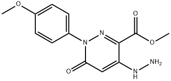 METHYL 4-HYDRAZINO-1-(4-METHOXYPHENYL)-6-OXO-1,6-DIHYDRO-3-PYRIDAZINECARBOXYLATE Struktur