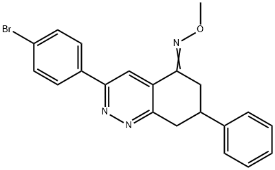 (3-(4-BROMOPHENYL)-7-PHENYL(6,7,8-TRIHYDROCINNOLIN-5-YLIDENE))-O-METHYLOXIME Struktur