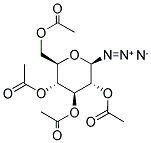 1-(3,4,5-TRI(ACETYLOXY)-6-[(ACETYLOXY)METHYL]TETRAHYDRO-2H-PYRAN-2-YL)TRIAZA-1,2-DIEN-2-IUM Struktur