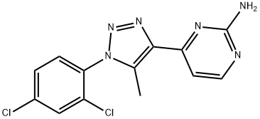 4-[1-(2,4-DICHLOROPHENYL)-5-METHYL-1H-1,2,3-TRIAZOL-4-YL]PYRIMIDIN-2-AMINE Struktur