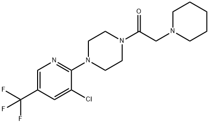 1-(4-[3-CHLORO-5-(TRIFLUOROMETHYL)-2-PYRIDINYL]PIPERAZINO)-2-PIPERIDINO-1-ETHANONE Struktur