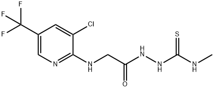 2-(2-([3-CHLORO-5-(TRIFLUOROMETHYL)-2-PYRIDINYL]AMINO)ACETYL)-N-METHYL-1-HYDRAZINECARBOTHIOAMIDE Struktur