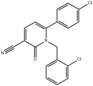 1-(2-CHLOROBENZYL)-6-(4-CHLOROPHENYL)-2-OXO-1,2-DIHYDRO-3-PYRIDINECARBONITRILE Struktur