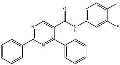 N-(3,4-DIFLUOROPHENYL)-2,4-DIPHENYL-5-PYRIMIDINECARBOXAMIDE Struktur