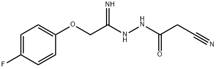 N'-(2-CYANOACETYL)-2-(4-FLUOROPHENOXY)ETHANEHYDRAZONAMIDE Struktur