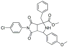 METHYL 1-BENZYL-5-(4-CHLOROPHENYL)-3-(4-METHOXYPHENYL)-4,6-DIOXOOCTAHYDROPYRROLO[3,4-C]PYRROLE-1-CARBOXYLATE Struktur