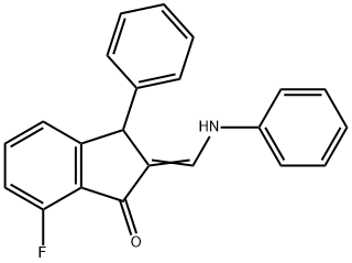 2-(ANILINOMETHYLENE)-7-FLUORO-3-PHENYL-1-INDANONE Struktur