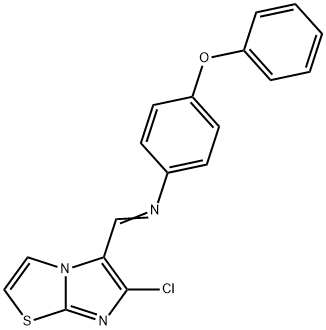 N-[(6-CHLOROIMIDAZO[2,1-B][1,3]THIAZOL-5-YL)METHYLENE]-4-PHENOXYANILINE Struktur