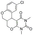 11-CHLORO-2,4-DIMETHYL-4,6A,7,12B-TETRAHYDRO-1H,6H-CHROMENO[4',3':4,5]PYRANO[2,3-D]PYRIMIDINE-1,3(2H)-DIONE Struktur