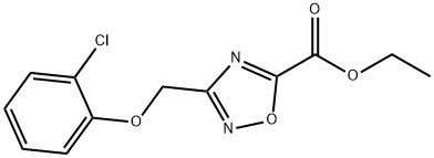 ETHYL 3-(2-CHLOROPHENOXY)METHYL-1,2,4-OXADIAZOLE-5 CARBOXYLATE Struktur