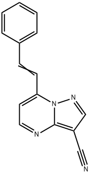 7-STYRYLPYRAZOLO[1,5-A]PYRIMIDINE-3-CARBONITRILE Struktur