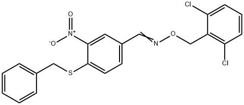 4-(BENZYLSULFANYL)-3-NITROBENZENECARBALDEHYDE O-(2,6-DICHLOROBENZYL)OXIME Struktur