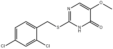 2-[(2,4-DICHLOROBENZYL)SULFANYL]-5-METHOXY-4-PYRIMIDINOL Struktur