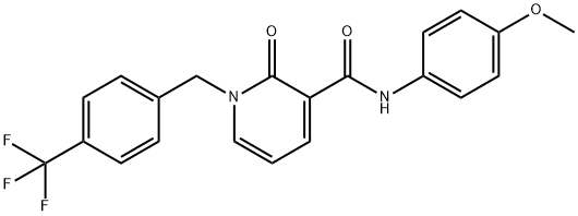 N-(4-METHOXYPHENYL)-2-OXO-1-[4-(TRIFLUOROMETHYL)BENZYL]-1,2-DIHYDRO-3-PYRIDINECARBOXAMIDE Struktur