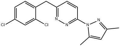 3-(2,4-DICHLOROBENZYL)-6-(3,5-DIMETHYL-1H-PYRAZOL-1-YL)PYRIDAZINE Struktur