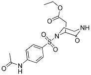 ETHYL 2-(1-([4-(ACETYLAMINO)PHENYL]SULFONYL)-3-OXO-2-PIPERAZINYL)ACETATE Struktur