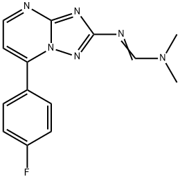 N'-[7-(4-FLUOROPHENYL)[1,2,4]TRIAZOLO[1,5-A]PYRIMIDIN-2-YL]-N,N-DIMETHYLIMINOFORMAMIDE Struktur