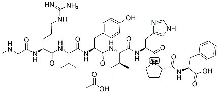 SAR-ARG-VAL-TYR-ILE-HIS-PRO-PHE ACETATE SALT Struktur