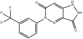 3-HYDROXY-5-[3-(TRIFLUOROMETHYL)PHENYL]-1,5-DIHYDRO-6H-PYRAZOLO[4,3-C]PYRIDAZIN-6-ONE Struktur