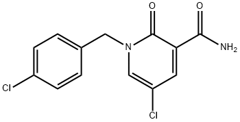 5-CHLORO-1-(4-CHLOROBENZYL)-2-OXO-1,2-DIHYDRO-3-PYRIDINECARBOXAMIDE Struktur