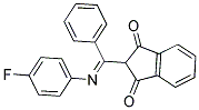 2-(2-AZA-2-(4-FLUOROPHENYL)-1-PHENYLVINYL)INDANE-1,3-DIONE Struktur