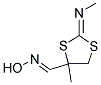 4-METHYL-2-(METHYLIMINO)-1,3-DITHIOLANE-4-CARBALDEHYDE OXIME Struktur